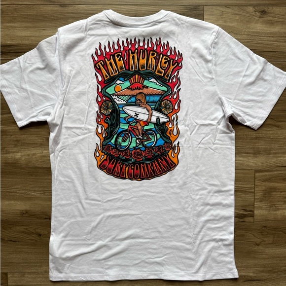 Hurley EVERYDAY BOWLS SHORT SLEEVE TEE White Men’s Size Medium NEW - Picture 6 of 11